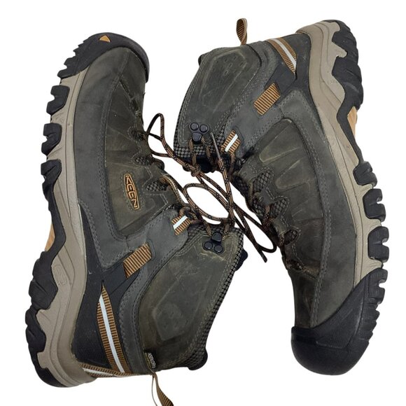 Keen Targhee IIl Mid Mens 11.5 Waterproof Leather Lace Up Hiking Boots Brown - Picture 5 of 15
